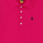 Girls Pink Logo Polo Dress, 1, hi-res