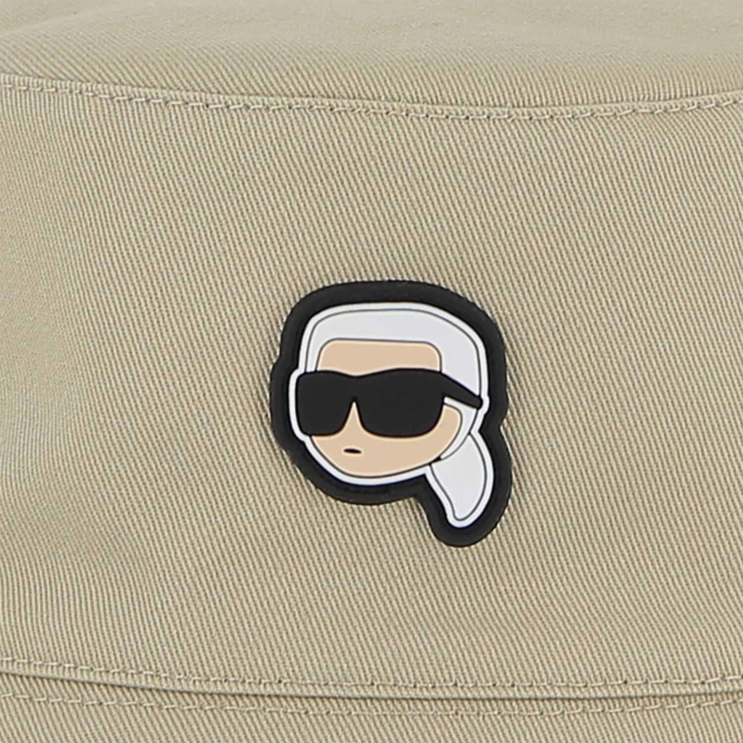 Baby Boys Beige & White Ikonik Karl Reversible Bucket Hat, 1, hi-res