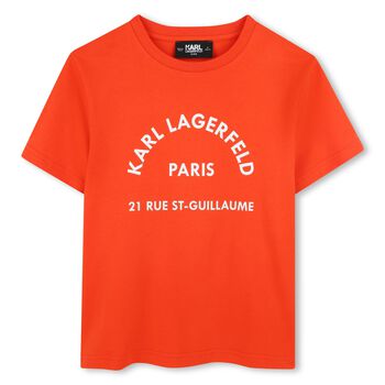 Boys Orange Logo T-Shirt