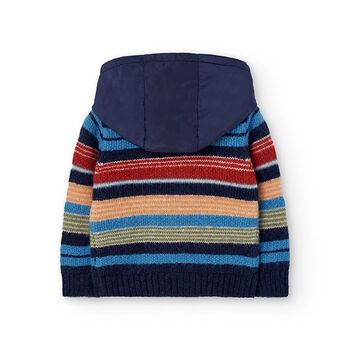 Boys Multi-Coloured Striped Jacket, 1 Boys Multi-Coloured Striped Jacket