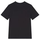 Boys Black Logo T-Shirt, 1, hi-res