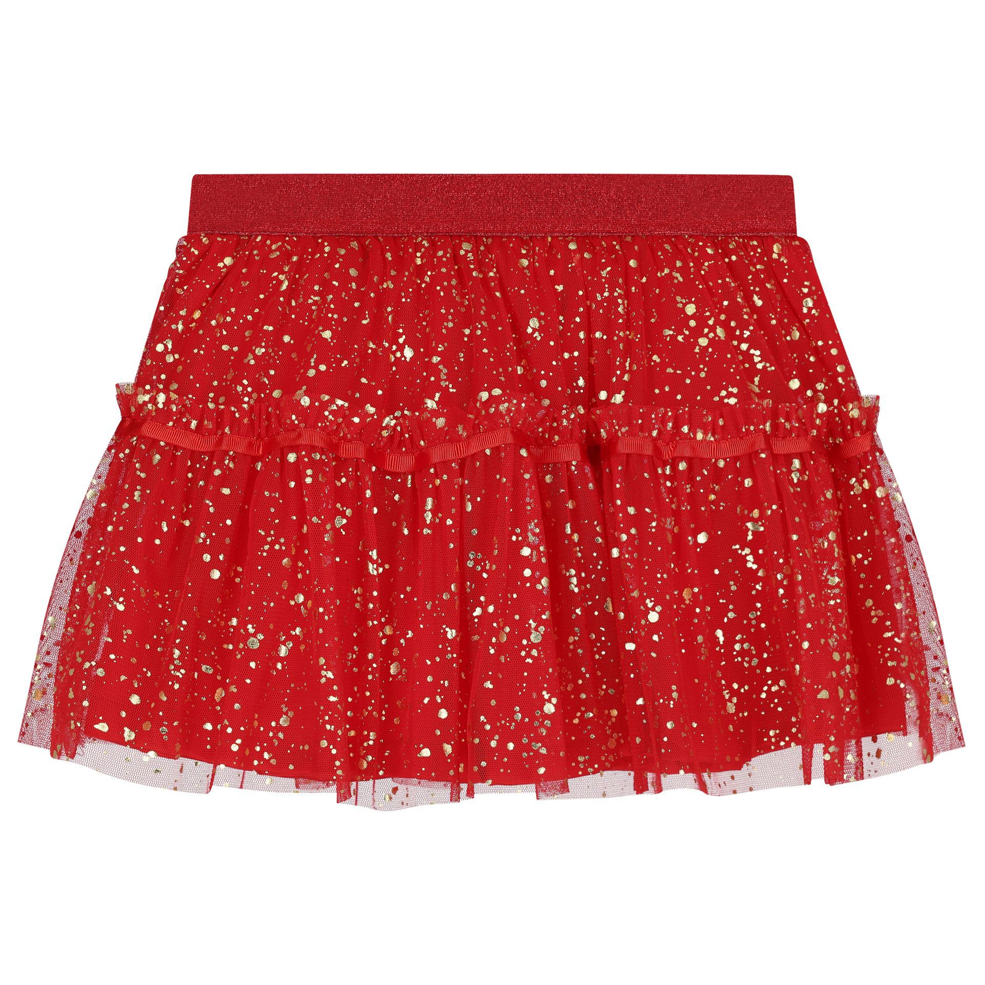 Red tulle skirt junior hot sale