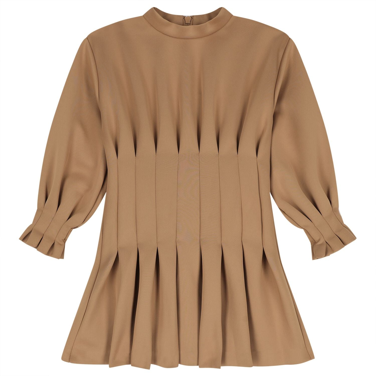 Girls Beige Scuba Dress, 1, hi-res