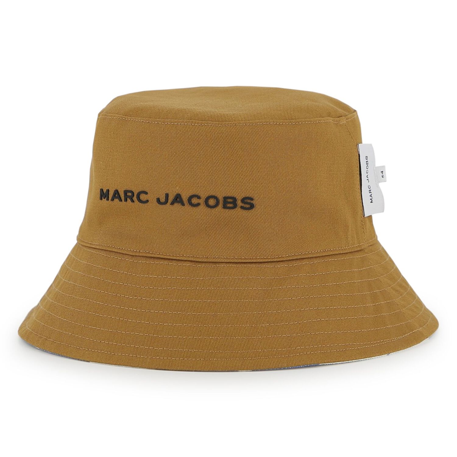 Boys Blue Check & Beige Reversible Hat, 1, hi-res