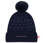 Girls Navy Blue Beanie Hat, 1, hi-res