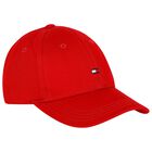 Boys Red Logo Cap, 4, hi-res