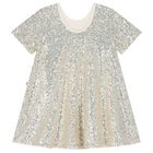 Girls Gold Sequin Dress, 1, hi-res