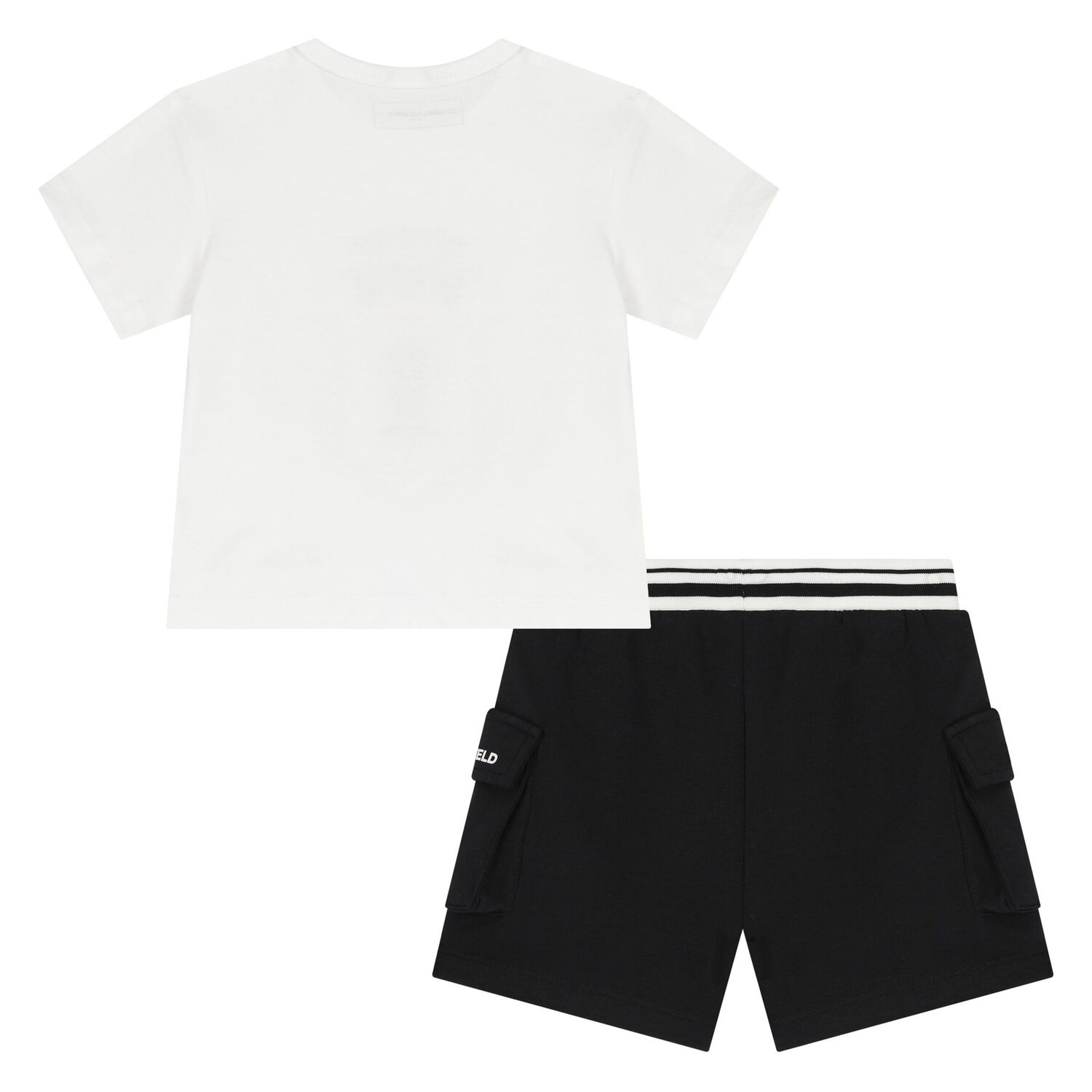 Boys White & Black Ikonik Shorts Set, 1, hi-res image number null