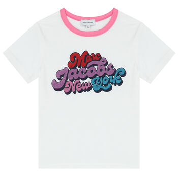 Girls White Logo T-Shirt