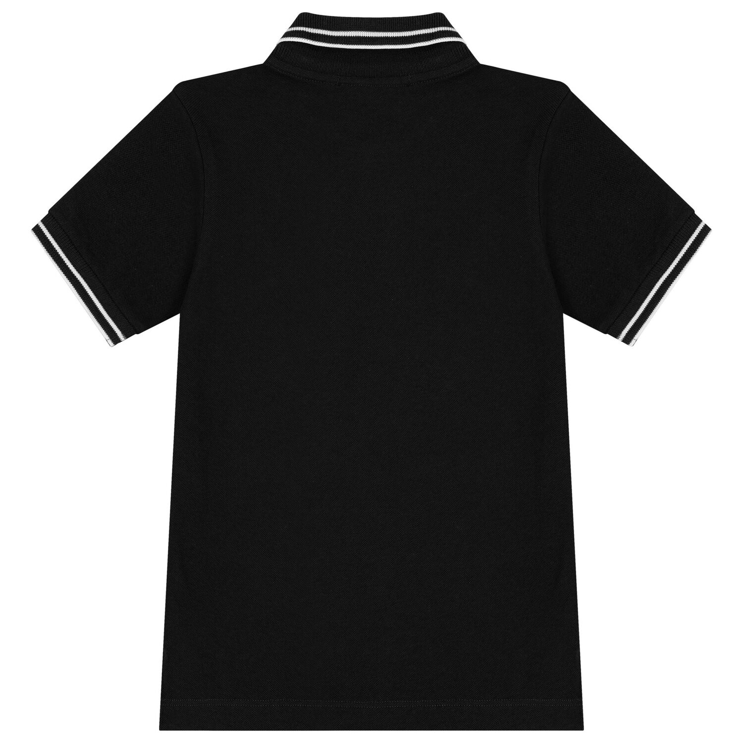 Boys Black Logo Polo Shirt, 2, hi-res image number null