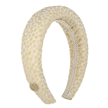 Girls Gold Jacquard Hairband