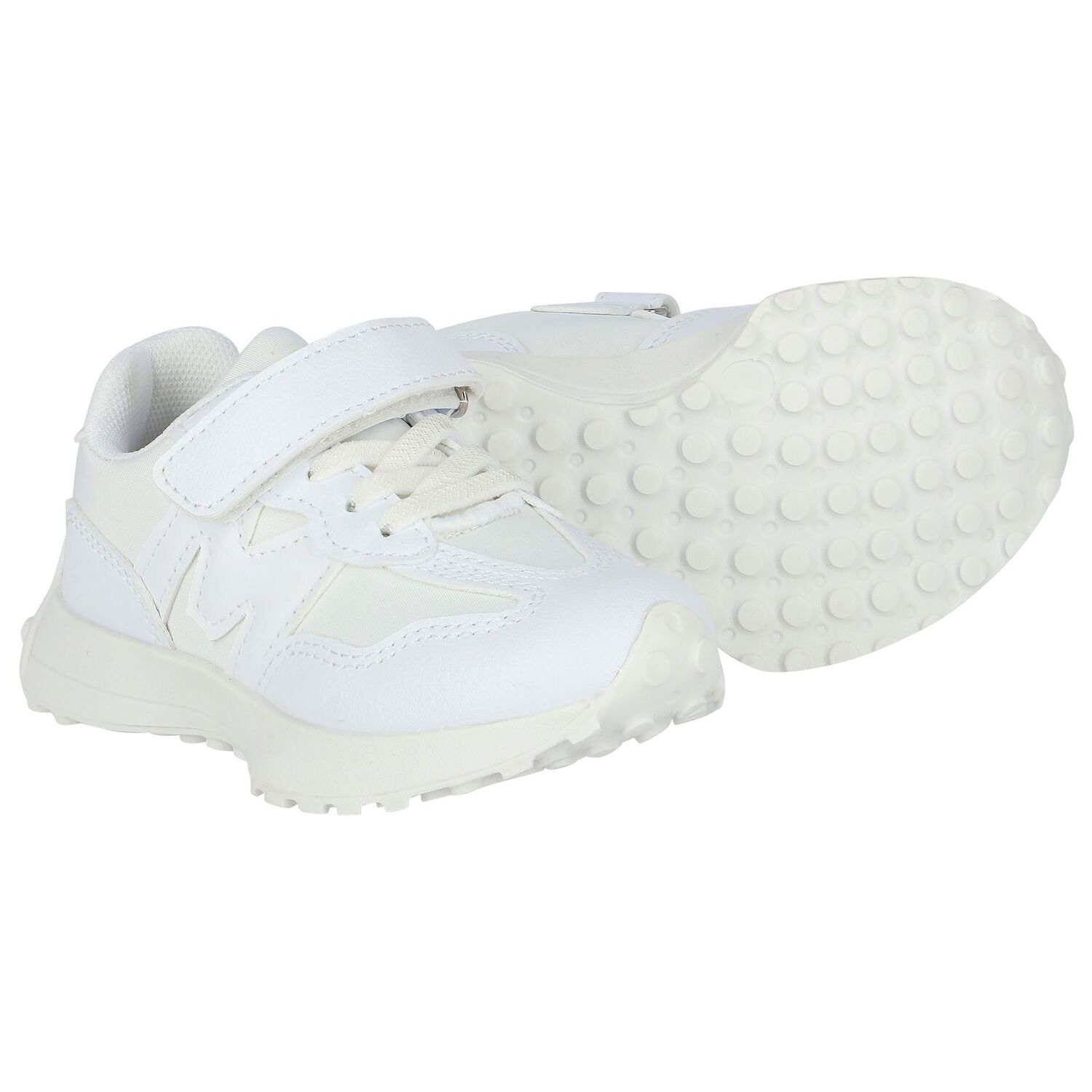 Boys White Logo Trainers, 1, hi-res image number null