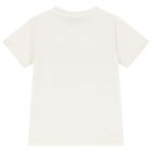 Girls Ivory Zig Zag Logo T-Shirt, 1, hi-res