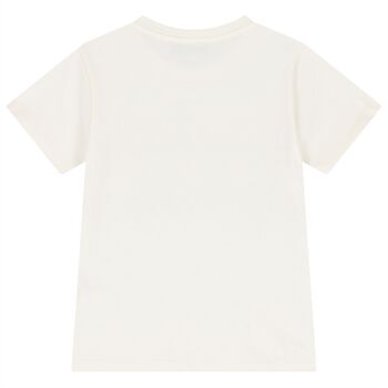 Girls Ivory Zig Zag Logo T-Shirt
