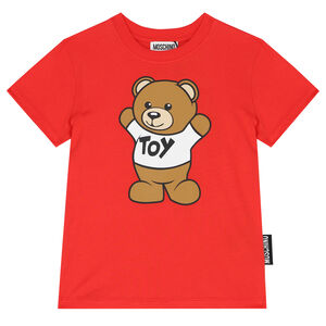 Red Teddy Bear Logo T-Shirt