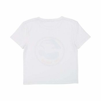 Boys White Cotton T-shirt