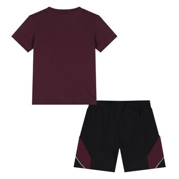 Younger Boys Burgundy & Black Spider-Man Marvel Shorts Set