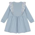 Girls Blue Ruffle Star Dress, 1, hi-res