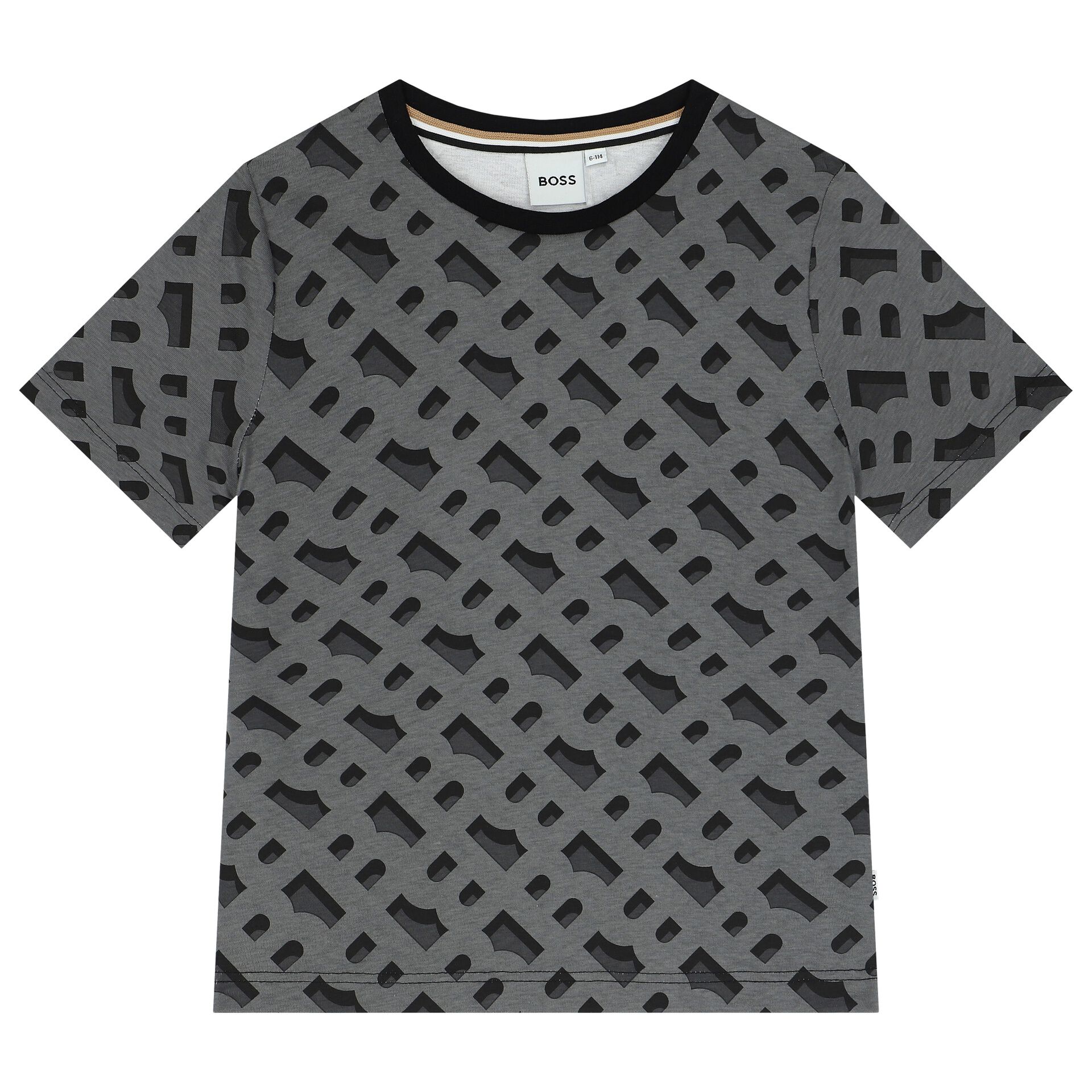 BOSS Boys Black Logo T Shirt Junior Couture Bahrain