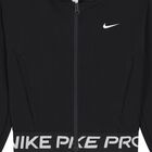 Girls Black Logo Hooded Zip Up Top, 1, hi-res