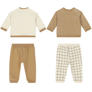 Baby Boys Beige & Ivory Trousers Set ( 2-Pack ) 