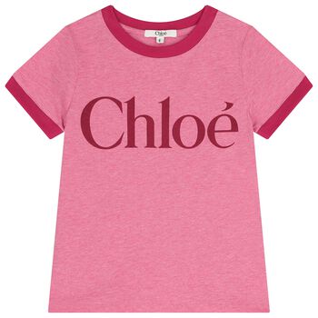 Girls Mini Me Pink Logo T-Shirt