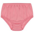 طقم فستان بولو بشعار الدب باللون الوردي للبنات , 1, hi-res