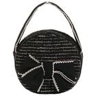Girls Black Bow Tweed Handbag, 1, hi-res