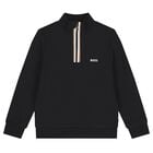 Boys Black Logo Sweatshirt, 1, hi-res
