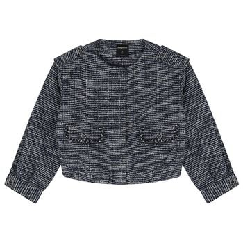 Girls Grey Tweed Cardigan