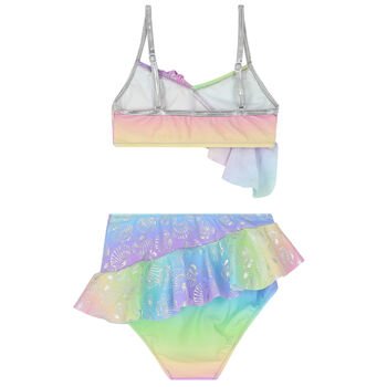 Girls Multi-Colored Clams Bikini