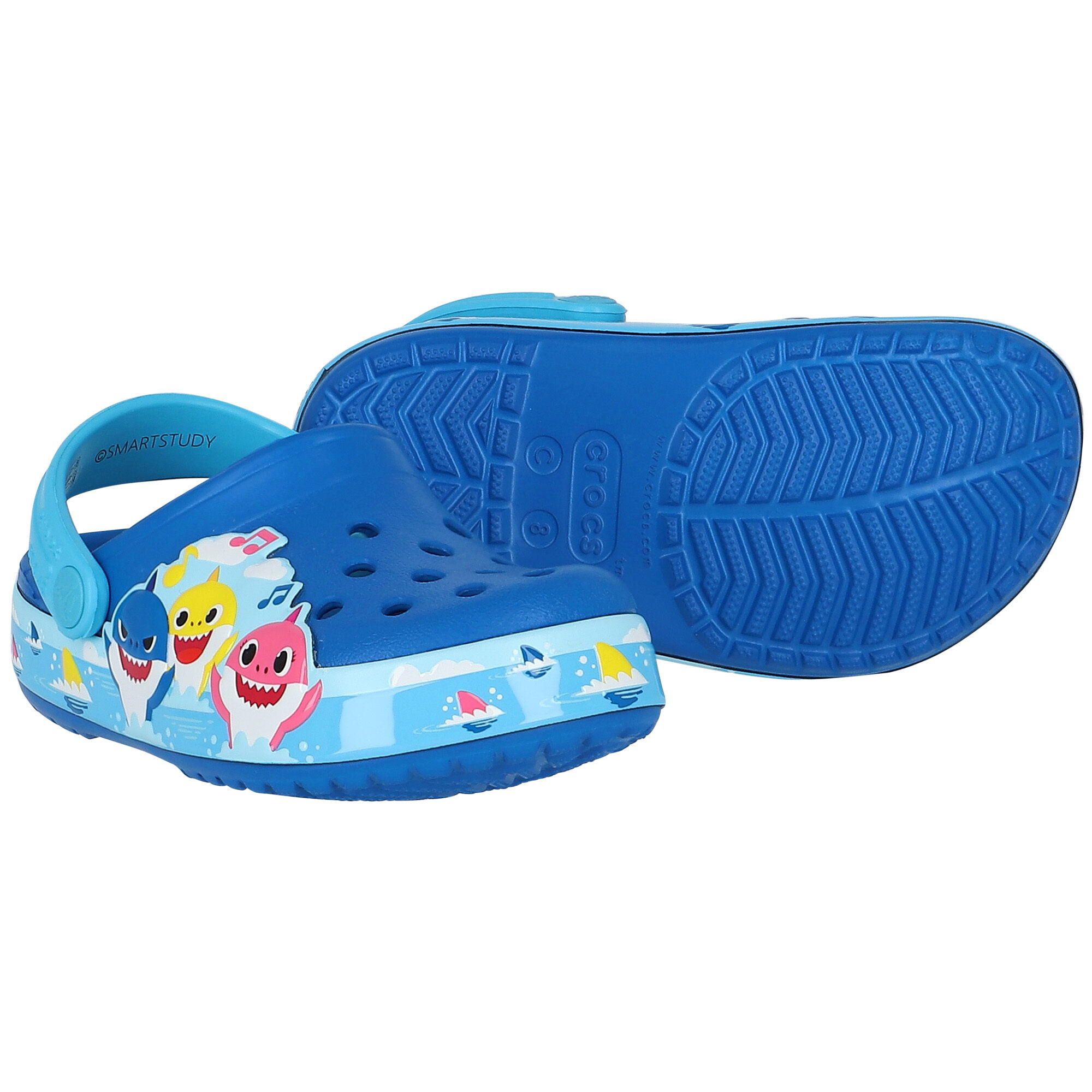 Crocs Blue Baby Shark Classic Clogs Sandals Junior Couture Australia