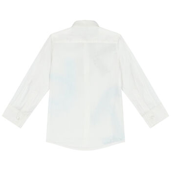 Boys White Logo Shirt