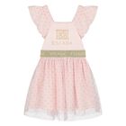 Younger Girls Pink Logo Tulle Dress, 2, hi-res