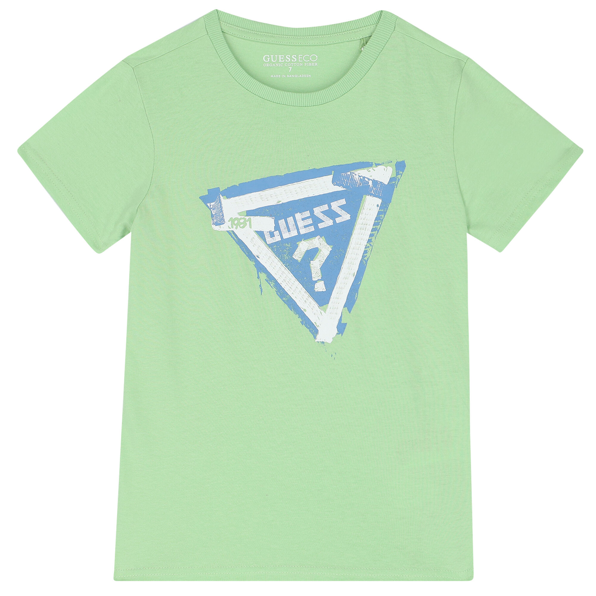 Guess Boys Green Logo T Shirt Junior Couture