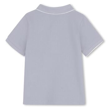 Younger Boys Blue Logo Polo Shirt