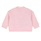 Younger Girls Pink Quilted Floral Tracksuit, 1, hi-res