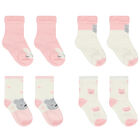 Baby Girls Pink & Ivory Socks ( 4-Pack )&Acirc;&nbsp;, 1, hi-res