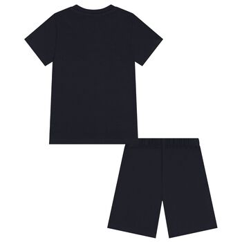 Boys Navy Blue Jurassic Shorts Set