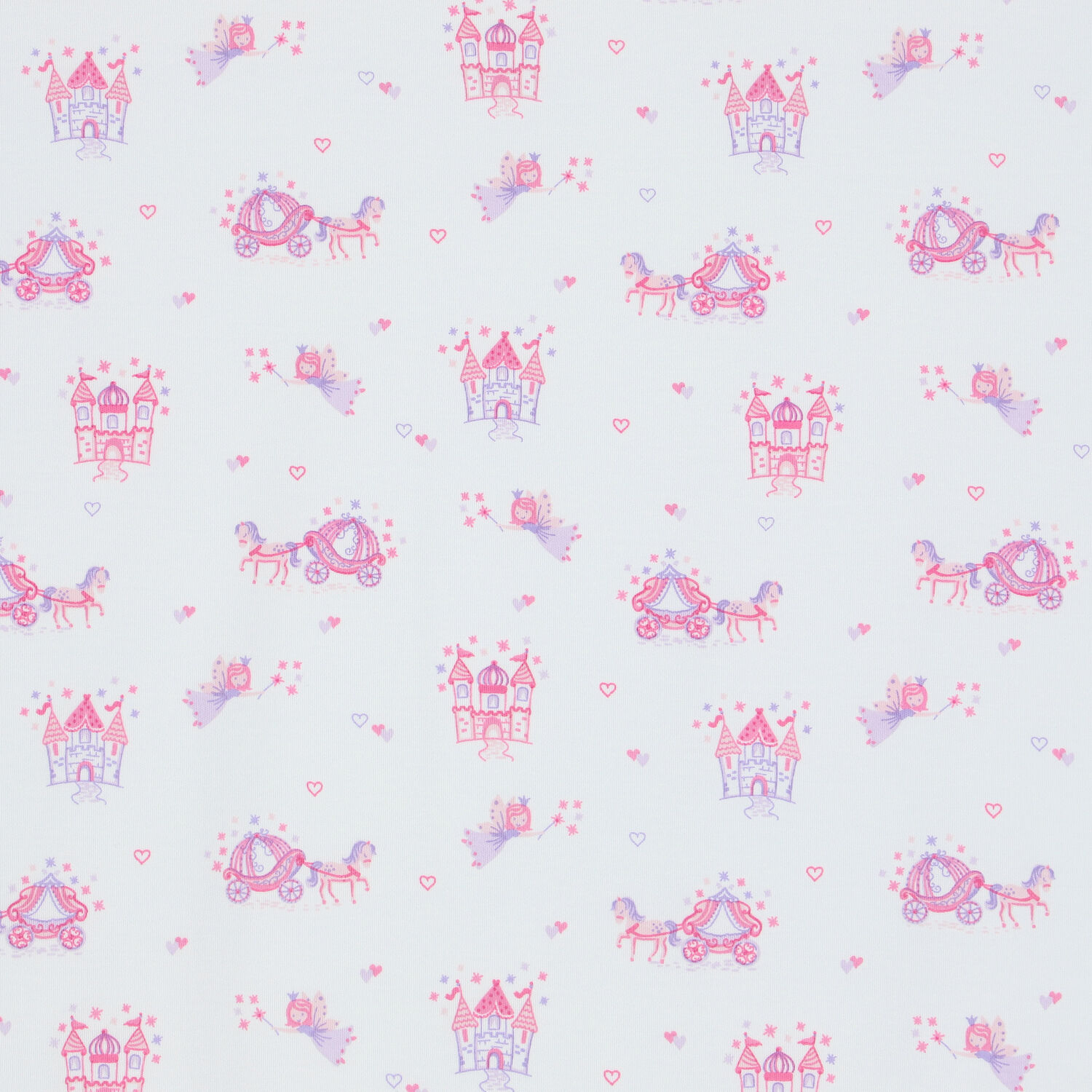 بطانبة  بنات بطبعة قلوب باللون الابيض, 1, hi-res