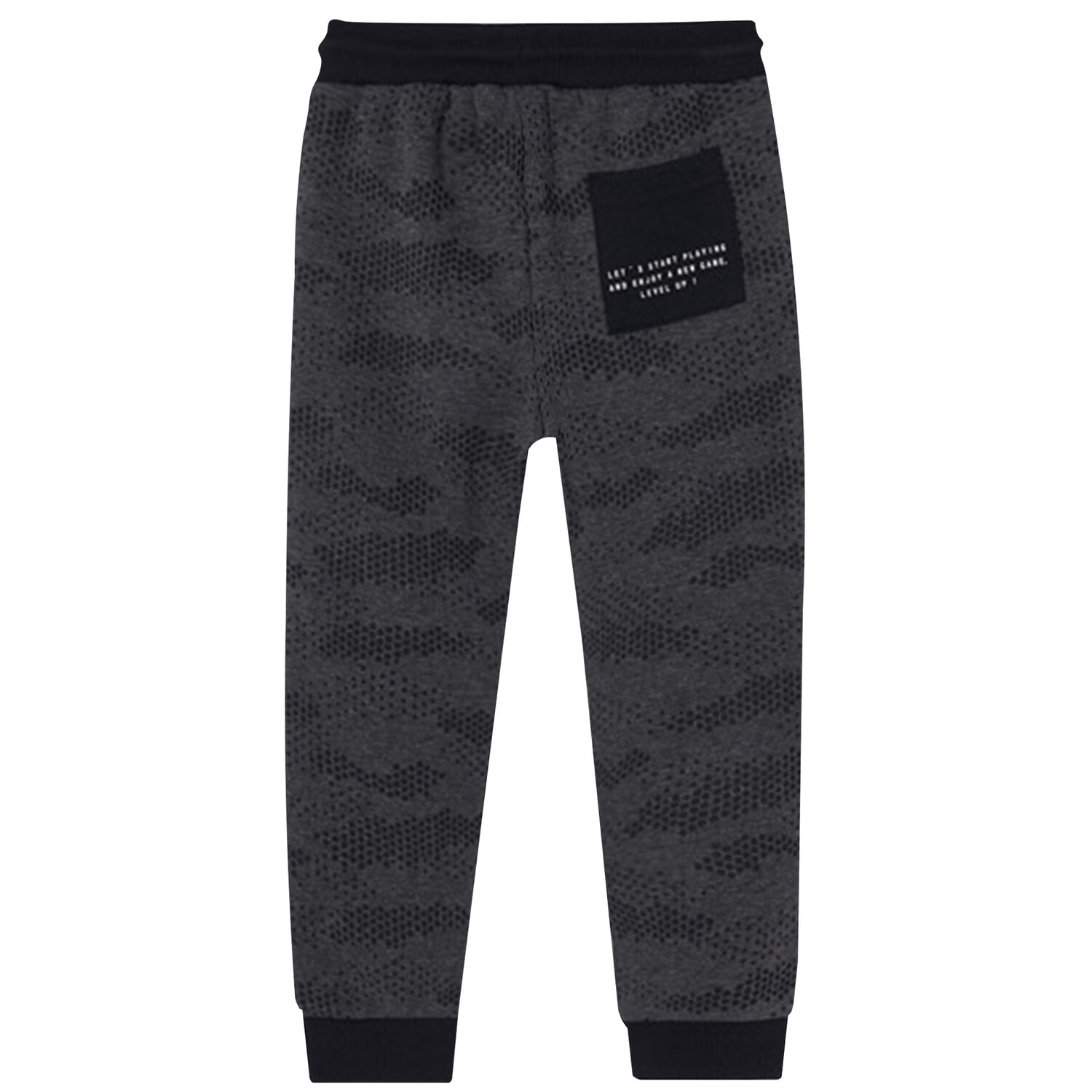 Boys Black Printed Joggers, 1, hi-res image number null