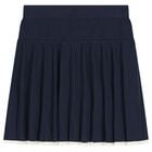 Girls Ivory & Navy Blue Logo Knit Skirt Set, 1, hi-res