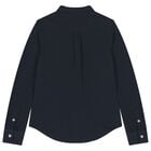 Boys Navy Blue Logo Shirt, 1, hi-res