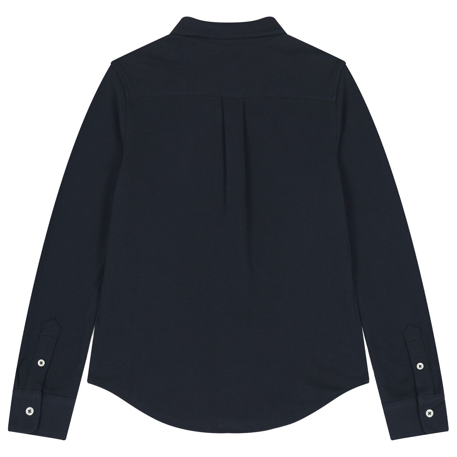 Boys Navy Blue Logo Shirt, 1, hi-res