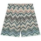 Boys Multi-Coloured Zig Zag Swim Shorts, 1, hi-res