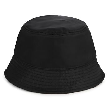 Boys Black Logo Reversible Hat