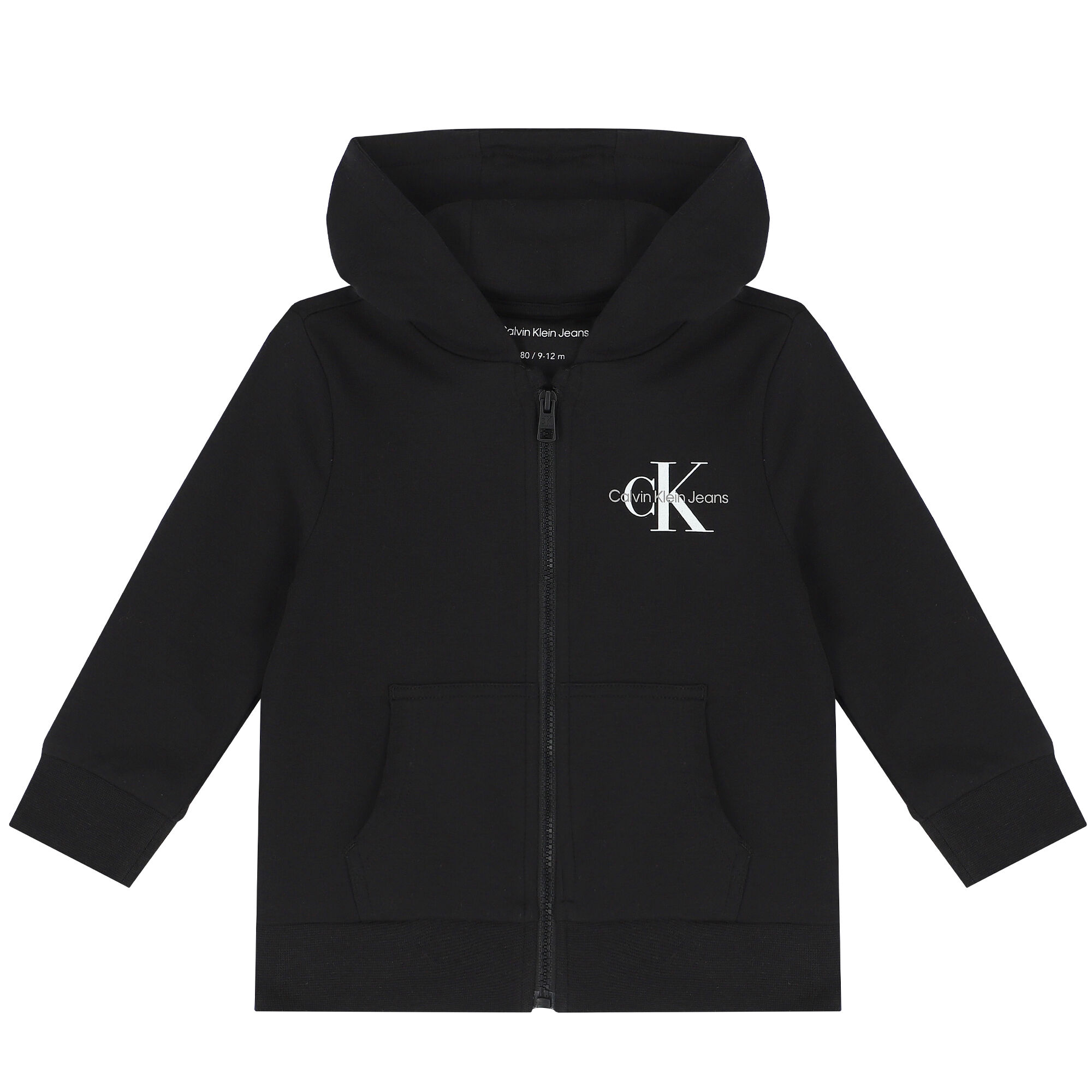 Calvin Klein Baby Boys Black Logo Zip Up Top Junior Couture USA