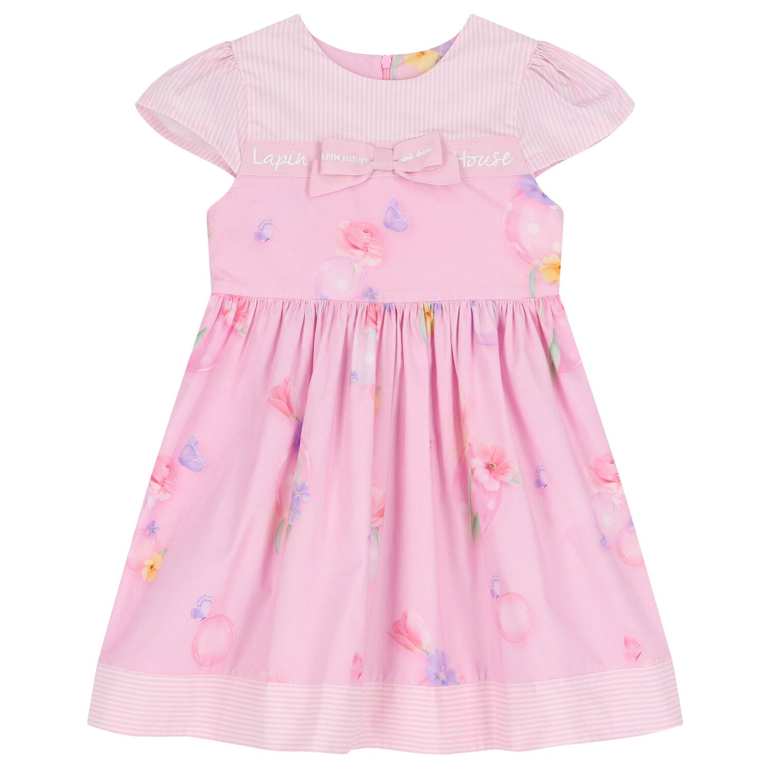 Girls Pink Floral Dress, 1, hi-res image number null