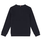 Boys Navy Blue Logo Tracksuit, 1, hi-res