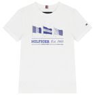 Boys White Logo Flag T-Shirt, 2, hi-res